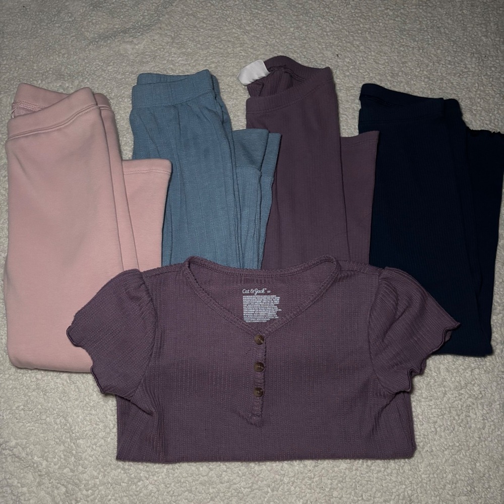 Kids 5T Bundle Cat & Jack Old Navy Gap Leggings Henley Joggers 5pc Set